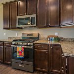 Range and granite countertop