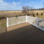 Large composite deck on back of 1297 Superior Dr, St. Johns
