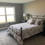 The master bedroom of 1375 Superior Dr condo in Montrose Condominiums in St Johns, Michigan