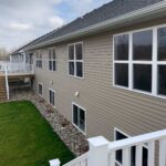 Looking out the back of 1375 Superior Dr condo in Montrose Condominiums in St Johns, Michigan