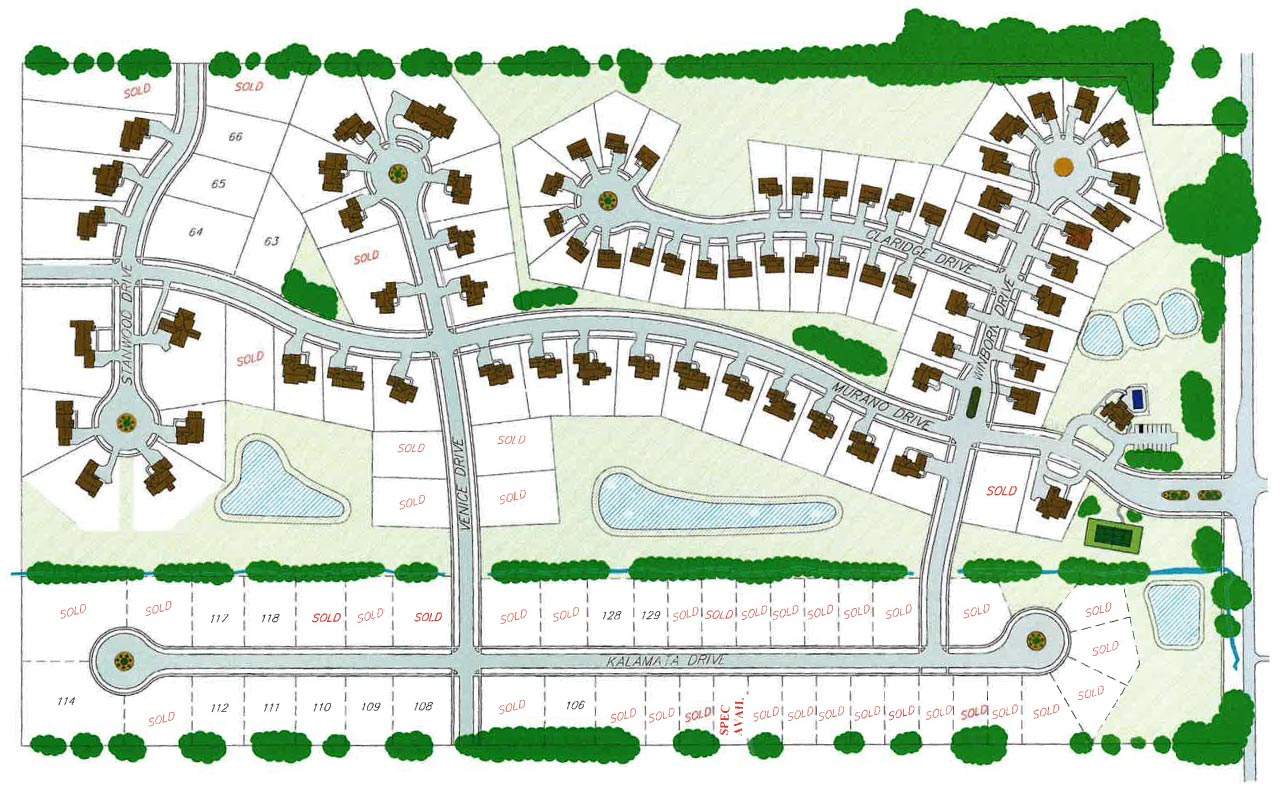 Thumbnail of Crowner Farms subdivision lot map in DeWitt, Michigan