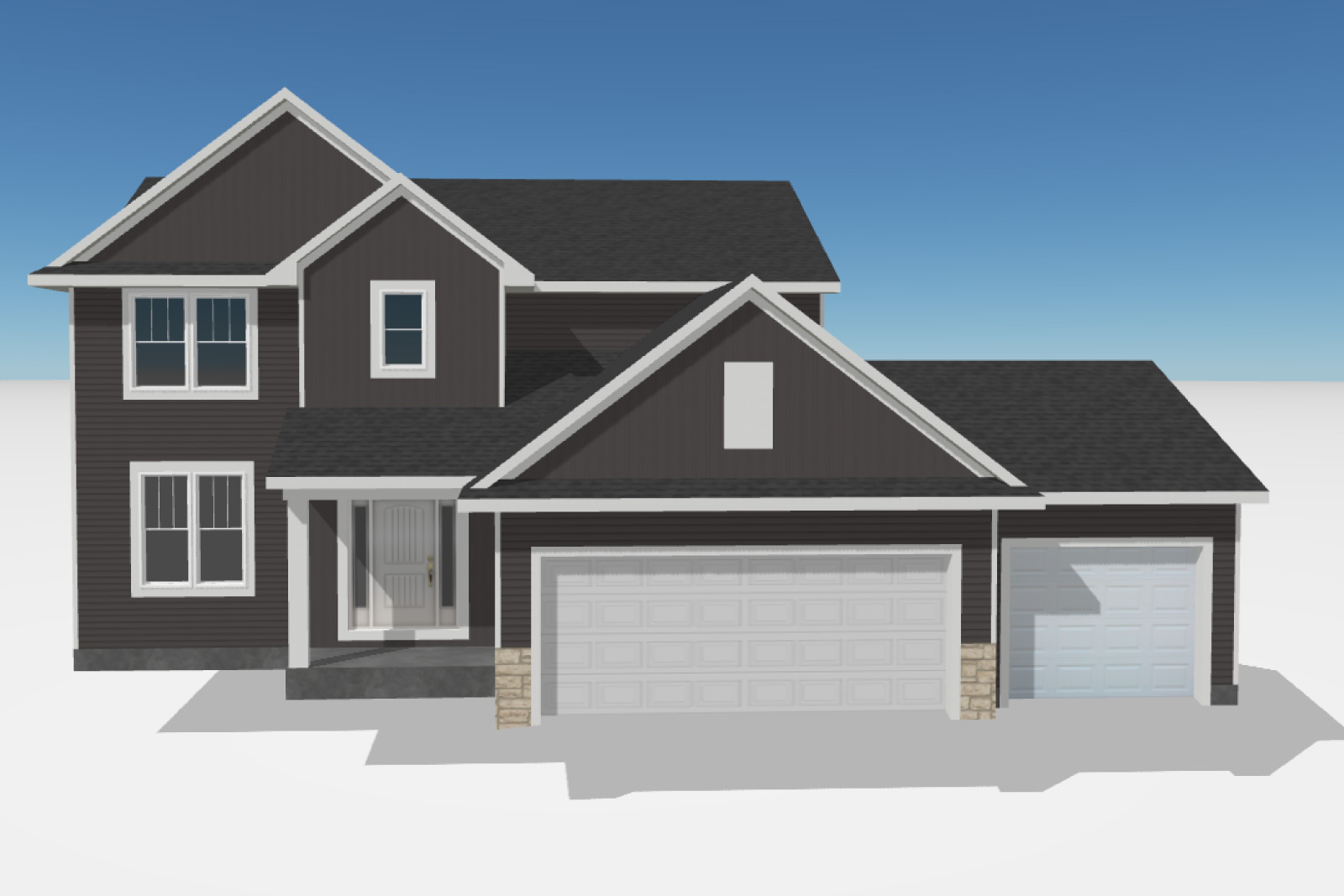 Rendering of newly built home in Crowner Farms Subdivision by Tom Motz Homes